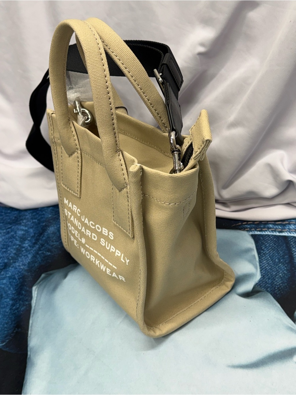 (new+tag) The Marc Jacobs canvas supply crossbody bag beige khaki tan - Picture 13 of 17